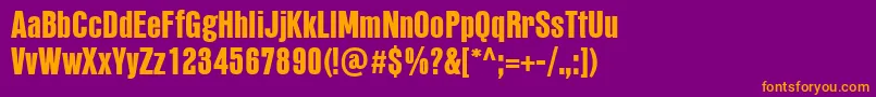 PffusionsansproHeavy Font – Orange Fonts on Purple Background