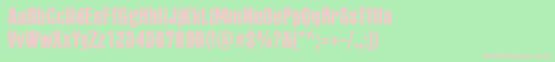 PffusionsansproHeavy Font – Pink Fonts on Green Background