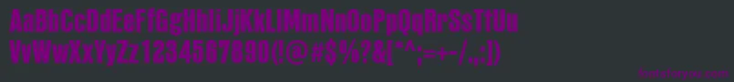 PffusionsansproHeavy Font – Purple Fonts on Black Background