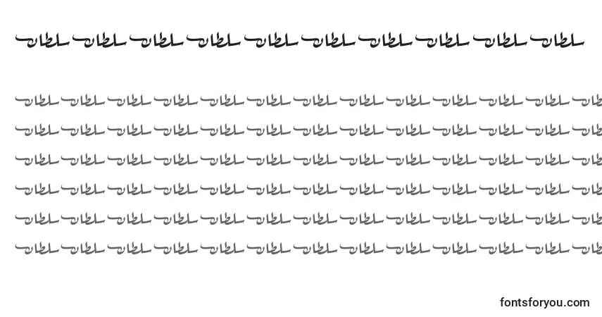 A fonte SultanFree – alfabeto, números, caracteres especiais