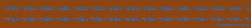 SultanFree Font – Blue Fonts on Brown Background