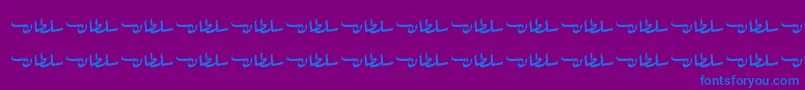フォントSultanFree – 紫色の背景に青い文字