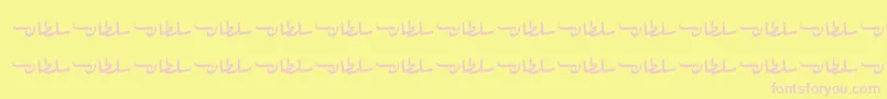 Czcionka SultanFree – różowe czcionki na żółtym tle