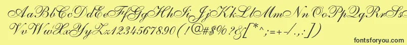 SarahallegrodbNormal Font – Black Fonts on Yellow Background