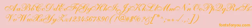 SarahallegrodbNormal Font – Orange Fonts on Pink Background