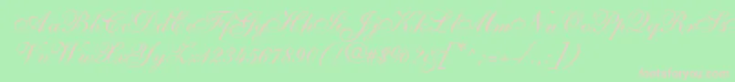 SarahallegrodbNormal Font – Pink Fonts on Green Background