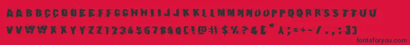 Earthshakeexpand Font – Black Fonts on Red Background