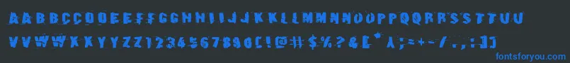 Earthshakeexpand Font – Blue Fonts on Black Background