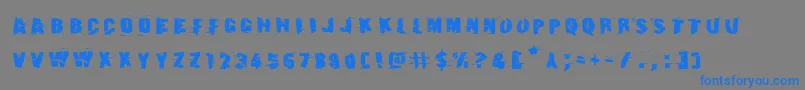 Earthshakeexpand Font – Blue Fonts on Gray Background