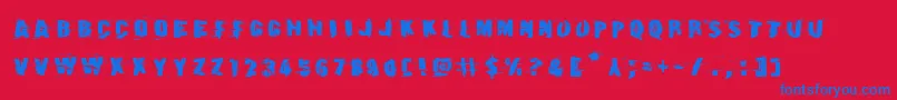 Earthshakeexpand Font – Blue Fonts on Red Background