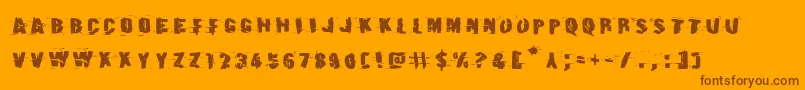 Earthshakeexpand Font – Brown Fonts on Orange Background
