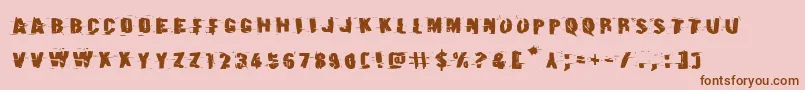 Earthshakeexpand Font – Brown Fonts on Pink Background