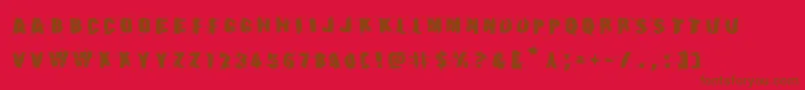 Earthshakeexpand Font – Brown Fonts on Red Background