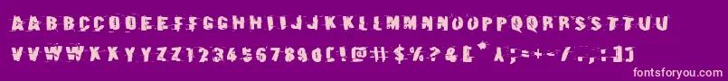 Earthshakeexpand Font – Pink Fonts on Purple Background
