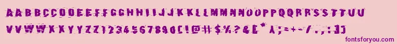 Earthshakeexpand Font – Purple Fonts on Pink Background