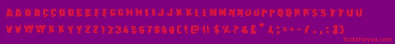 Earthshakeexpand Font – Red Fonts on Purple Background
