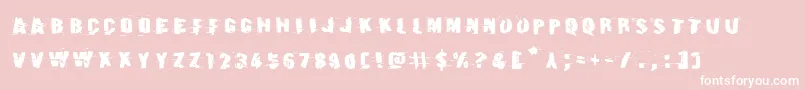 Earthshakeexpand Font – White Fonts on Pink Background