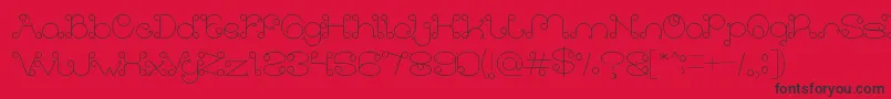 Czcionka ModernAristocrat – czarne czcionki na czerwonym tle