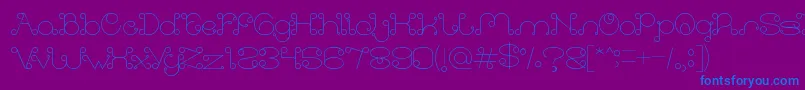 ModernAristocrat Font – Blue Fonts on Purple Background