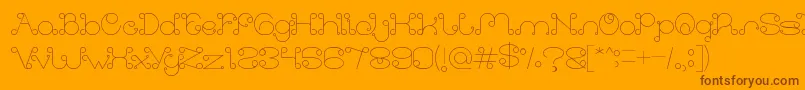 ModernAristocrat-fontti – ruskeat fontit oranssilla taustalla