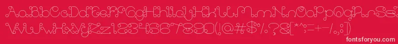 ModernAristocrat Font – Pink Fonts on Red Background