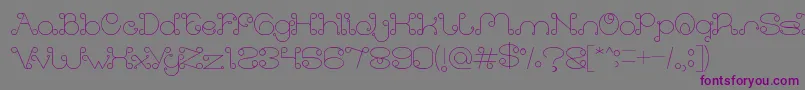 ModernAristocrat Font – Purple Fonts on Gray Background