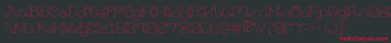 ModernAristocrat Font – Red Fonts on Black Background