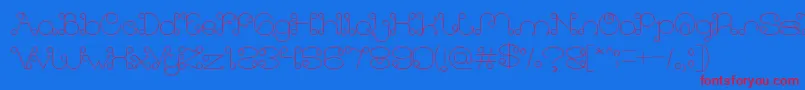 ModernAristocrat Font – Red Fonts on Blue Background