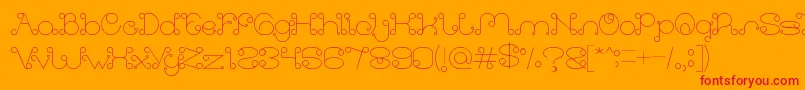 ModernAristocrat Font – Red Fonts on Orange Background