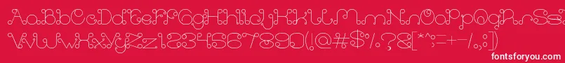 ModernAristocrat Font – White Fonts on Red Background