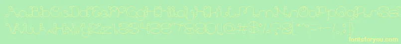 ModernAristocrat Font – Yellow Fonts on Green Background