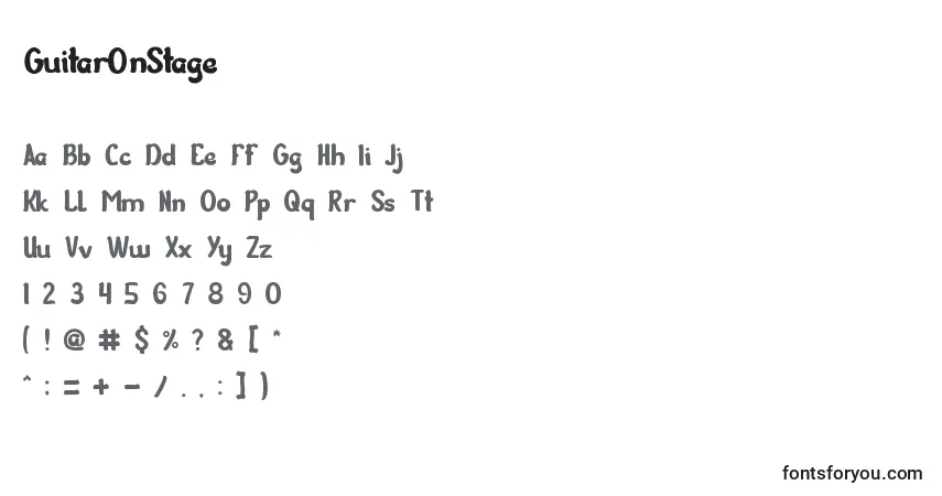 Шрифт GuitarOnStage – алфавит, цифры, специальные символы