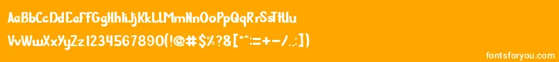 フォントGuitarOnStage – オレンジの背景に白い文字