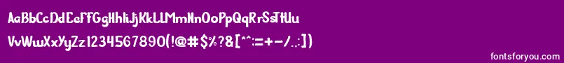 フォントGuitarOnStage – 紫の背景に白い文字