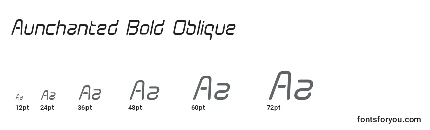Größen der Schriftart Aunchanted Bold Oblique