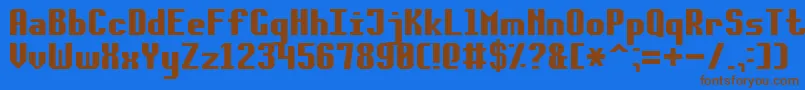 Шрифт SoftLines7 – коричневые шрифты на синем фоне