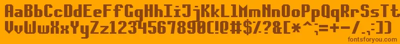 SoftLines7 Font – Brown Fonts on Orange Background