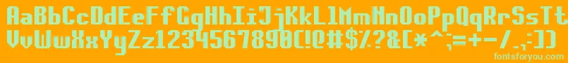 SoftLines7 Font – Green Fonts on Orange Background