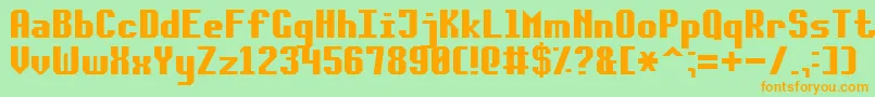 SoftLines7 Font – Orange Fonts on Green Background