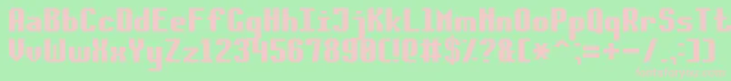 SoftLines7 Font – Pink Fonts on Green Background