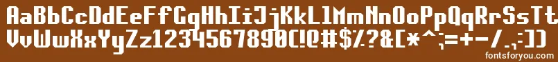 フォントSoftLines7 – 茶色の背景に白い文字