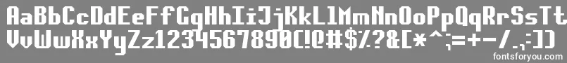 フォントSoftLines7 – 灰色の背景に白い文字