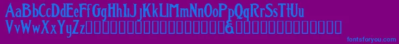 Classic ffy Font – Blue Fonts on Purple Background