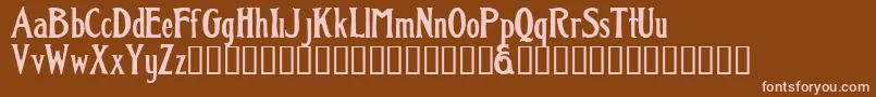 Classic ffy-Schriftart – Rosa Schriften auf braunem Hintergrund