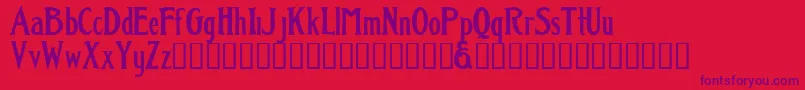 Classic ffy Font – Purple Fonts on Red Background