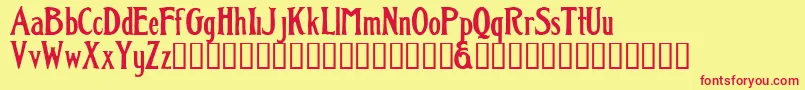 Classic ffy Font – Red Fonts on Yellow Background