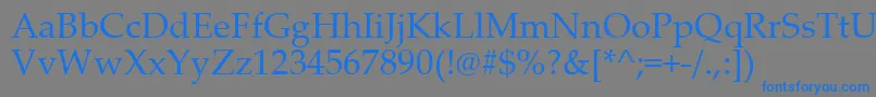 フォントPala0 – 灰色の背景に青い文字