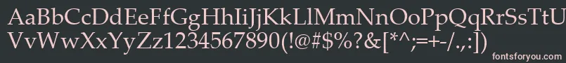 Pala0 Font – Pink Fonts on Black Background