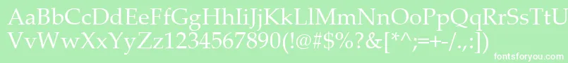 フォントPala0 – 緑の背景に白い文字