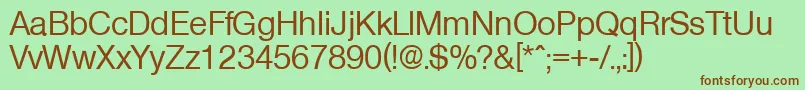 OlympiaMedium Font – Brown Fonts on Green Background